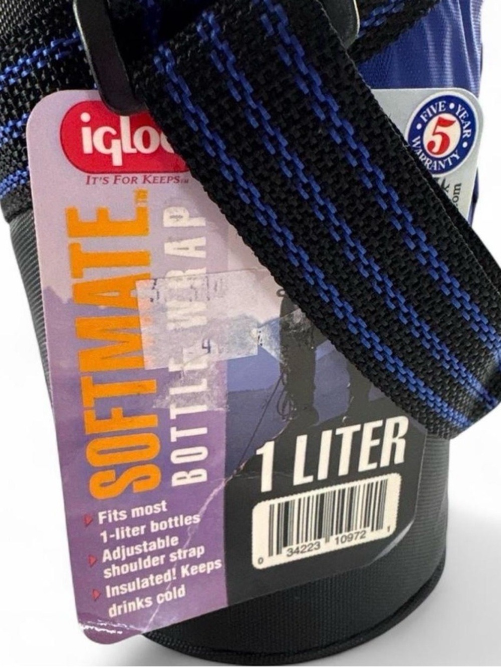 Igloo Soft Nite 1L Water Bottle Insulated Carrier Strap Vintage 2001 NOS - Picture 4 of 4